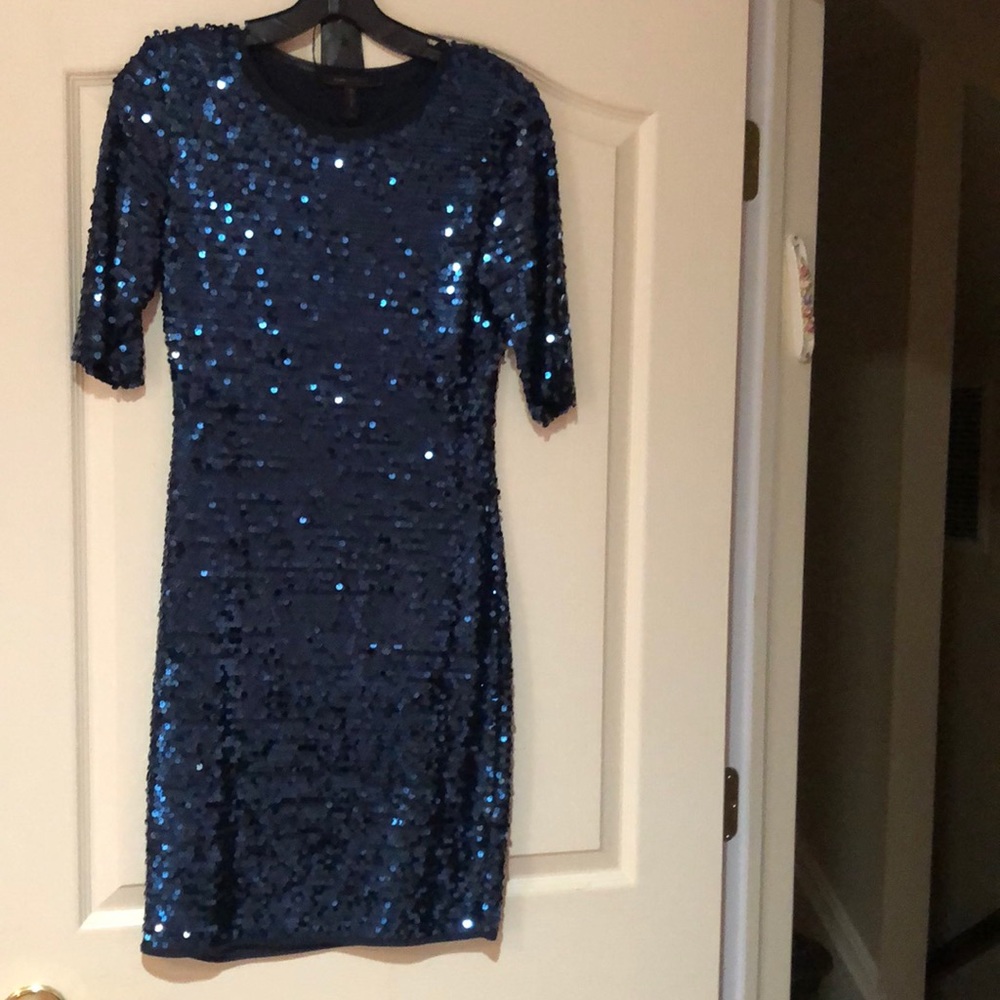 BCBG blue sparkle dress